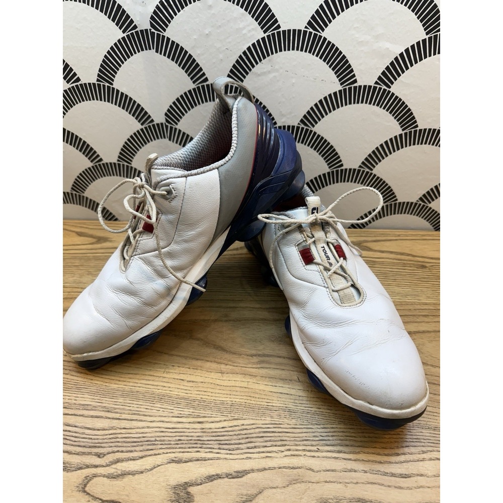 Footjoy FJ‎ Tour Alpha 55500 Golf Shoes Men's 11M Leather White Waterproof White